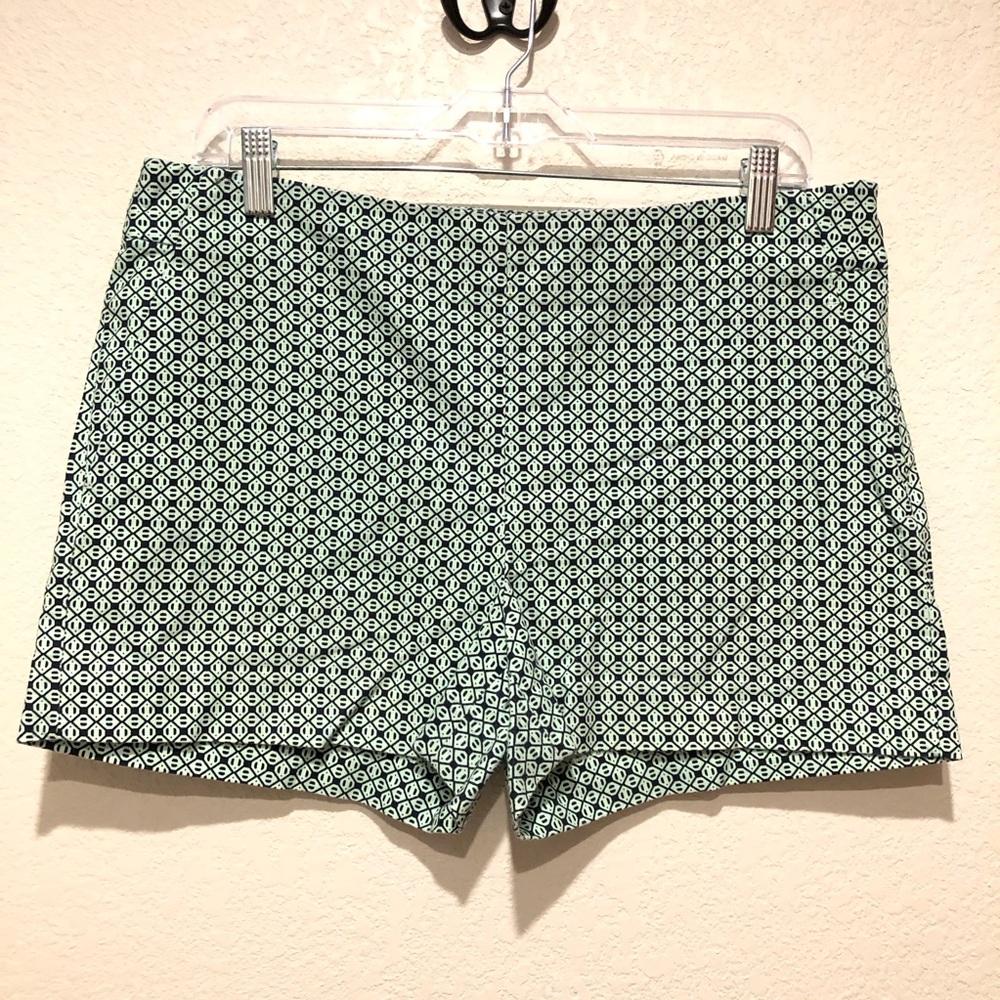 Banana Republic Geometric Pattern Shorts Side Zipper Size 10